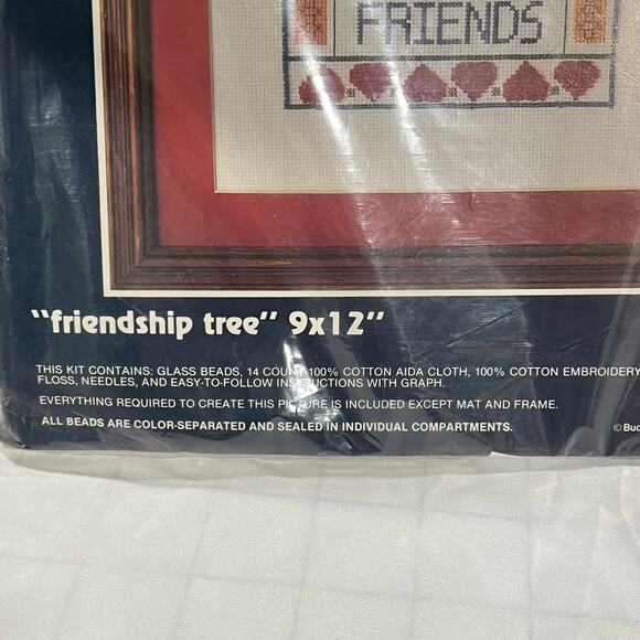 Bucilla Friendship Tree Welcome Friends Counted Bead Embroidery Kit - Picture 9 of 11